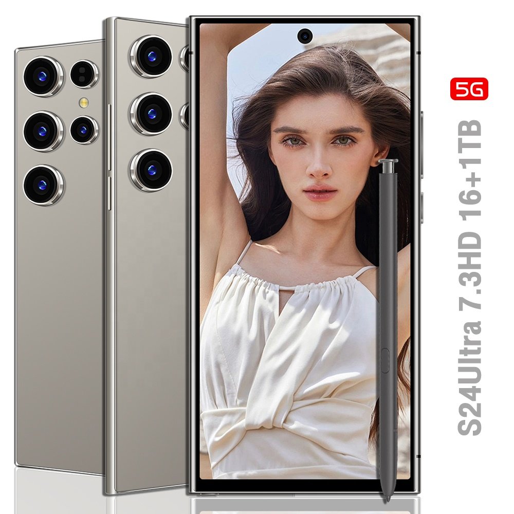 2024 New S24 Ultra 5G Mobile Phone 7.3 Inch 16Gb + 1Tb Android 14 Smartphone High quality Hot sale Cellphones